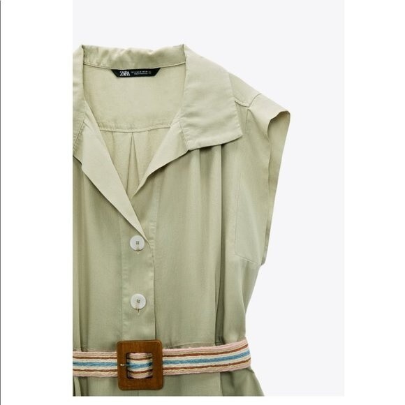 NWT ZARA BELTED JUMPSUIT - Picture 9 of 10